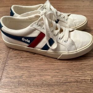 Gola White and Blue Sneakers Classic Design Size 8